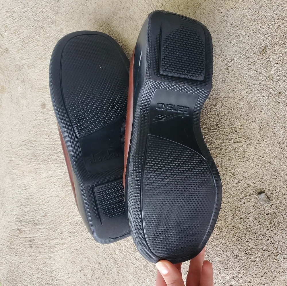 Womens dansko 39 size 9 clogs slip on chunky leather brown comfort nursing work - Picture 11 of 11